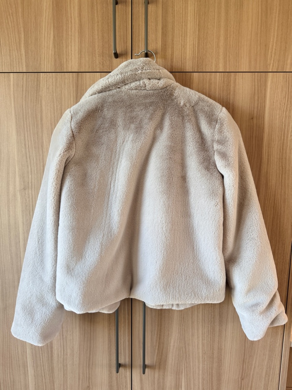 Dynamite Cozy Faux Fur Jacket Cream/ Beige XXS - Picture 4 of 4